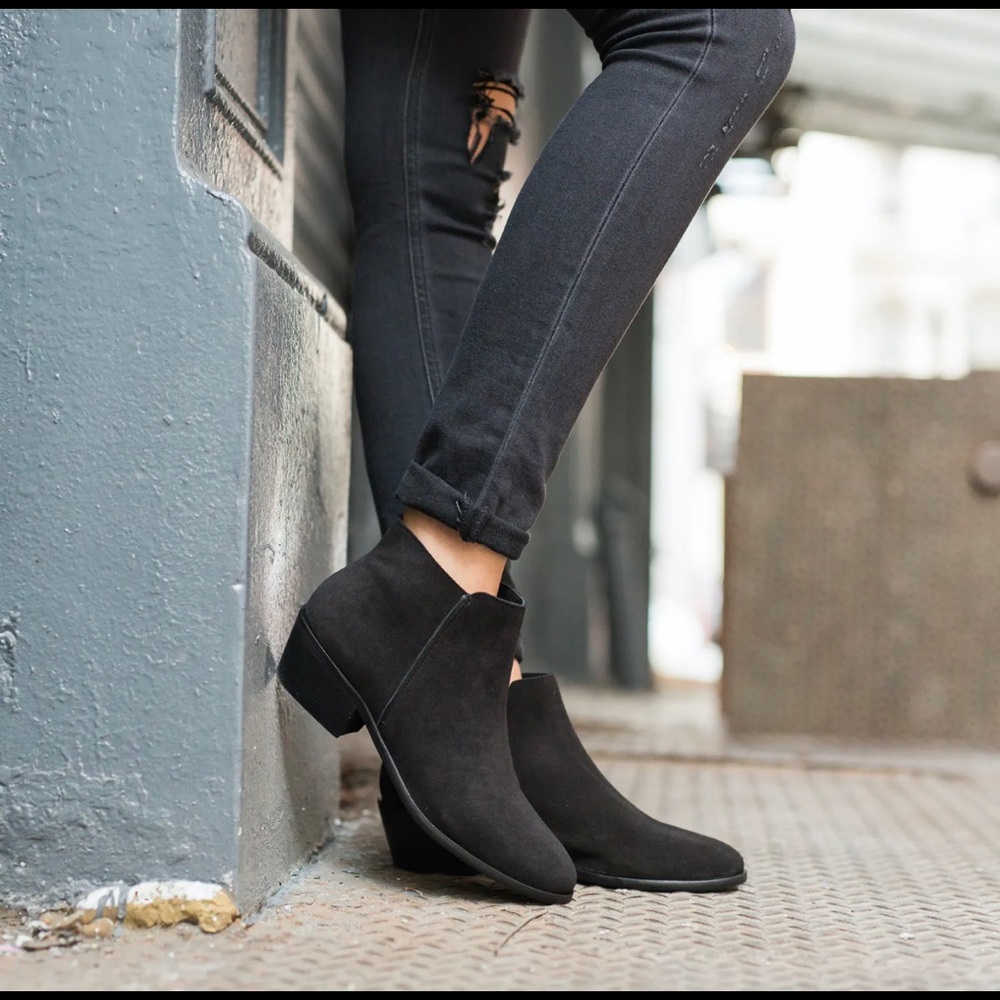 Thursday Boot Company Downtown Black Suede Handmade Leather Ankle Boots